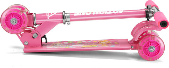 Action One Kids 4-wheel Foldable Scooter Smiley Pink