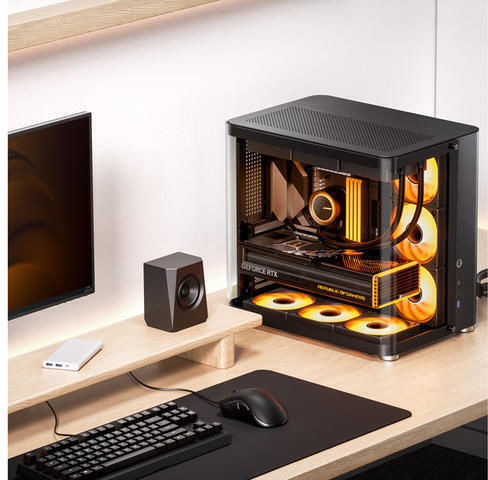 Jonsbo TK-2 2.0 Gaming Midi Tower Κουτί Υπολογιστή με Πλαϊνό Παράθυρο Μαύρο