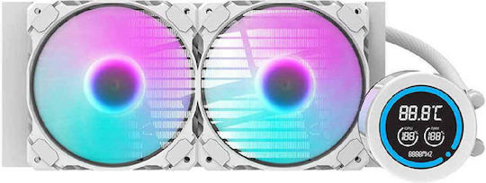 Darkflash DN-D240 Water Cooling AIO CPU With 2 120mm Fans White