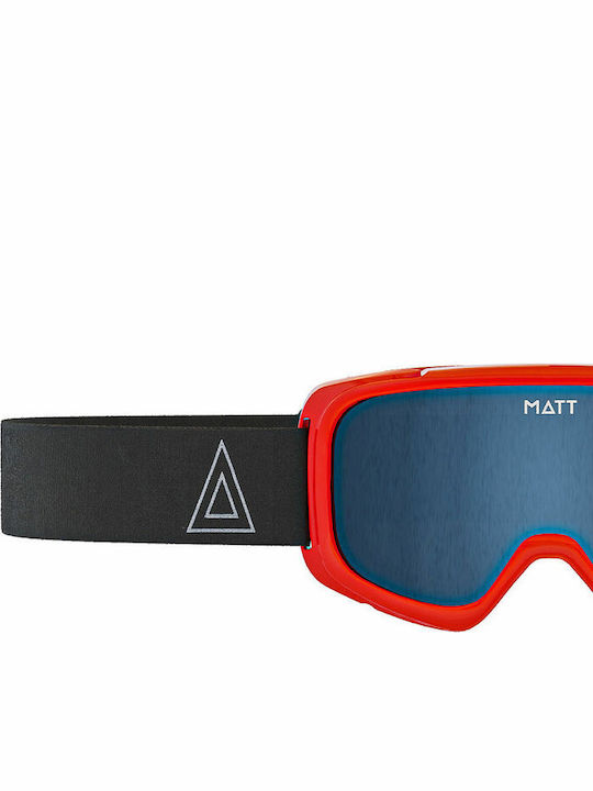 Matt Ski- & Snowboardbrille Erwachsene Schwarz mit Linse in Schwarz Farbe