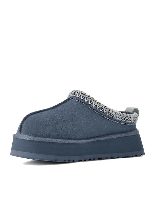 Tazz Woolen Winter Women's Slippers Blue
