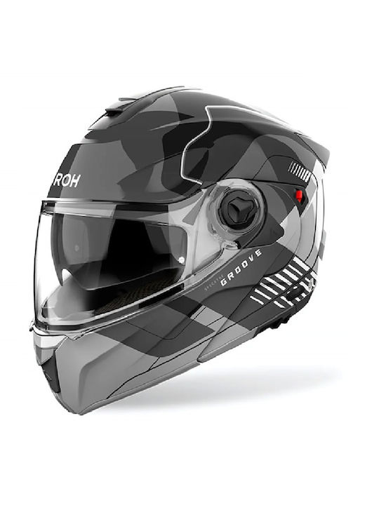 Airoh Specktre Groove Grey Motorcycle Helmet Flip-Up ECE 22.06