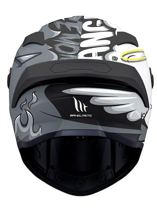 MT Targo S Angeldemon B1 Black Matt Motorcycle Helmet Full Face DOT / ECE 22.06 1450gr