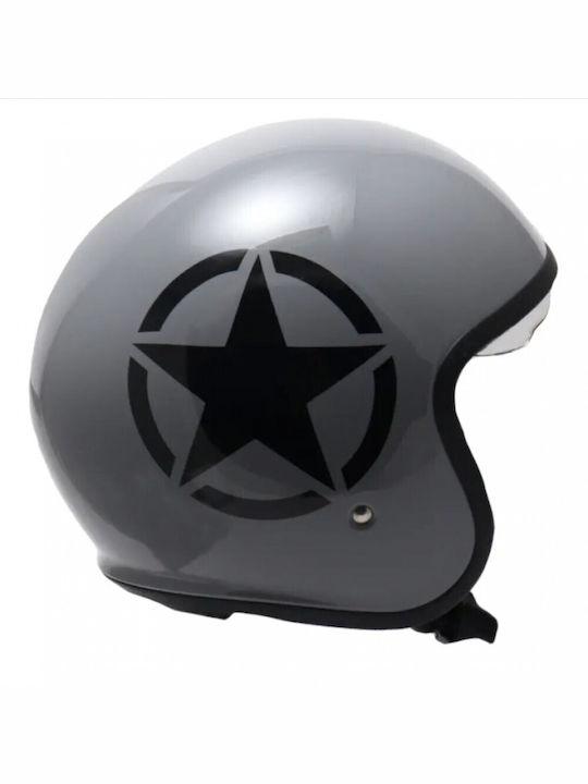 STR Retro Motorcycle Helmet Jet ECE 22.06 with Sunvisor