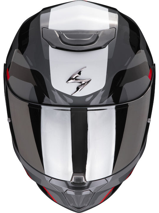 Scorpion EXO-391 Arok Grey/Red/Black Мотоциклетна каска Цяло лице ECE 22.06 с Sunvisor