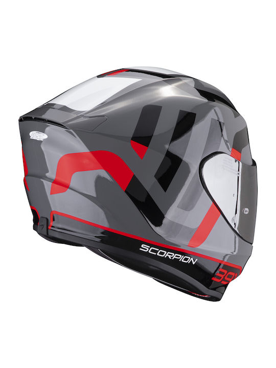 Scorpion Exo 391 Arok Grey/Red/Black Κράνος Μηχανής Full Face ECE 22.06 με Sunvisor