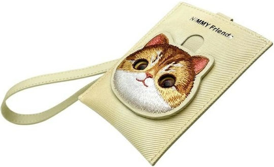 Nimmy Set 3in1 Phone Bag + Wallet + Locator Case Khaki Big Eyed Pet 2.0 Cat