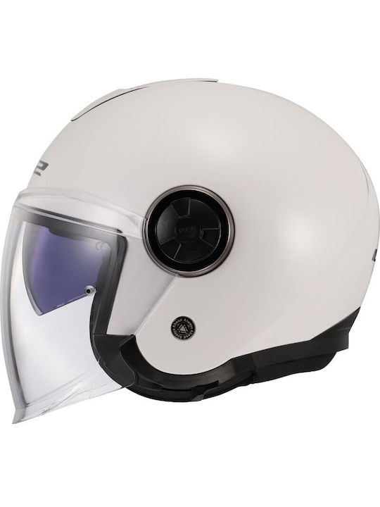 LS2 Classy White Motorcycle Helmet Jet ECE 22.06 1200gr