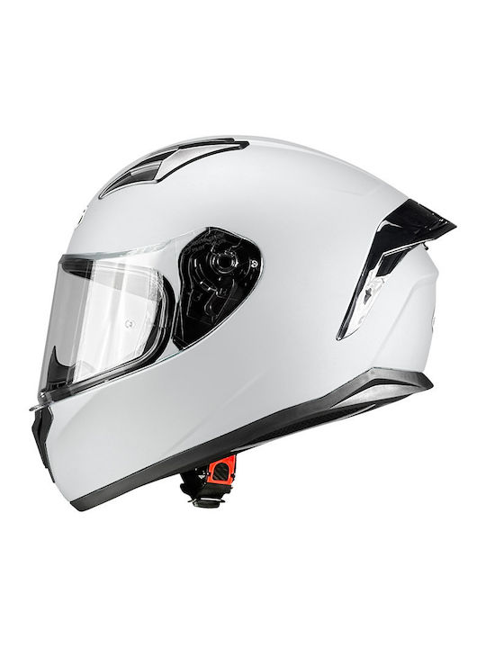 Pilot Flex White Motorcycle Helmet Full Face ECE 22.06 1450gr