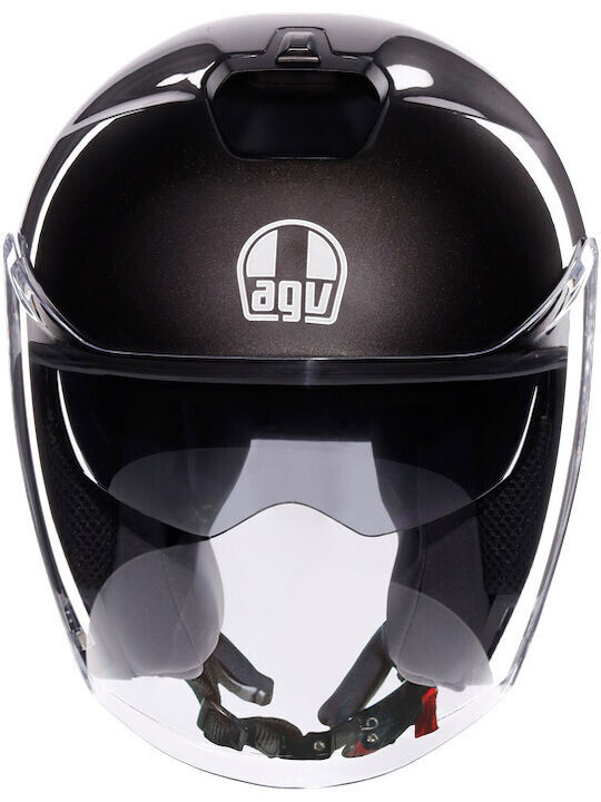AGV Irides Asfalto Grey Каска За Мотор Джет ECE 22.06 1500гр с Sunvisor