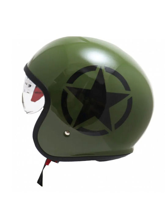 STR Retro Κράνος Μηχανής Jet ECE 22.06 με Sunvisor