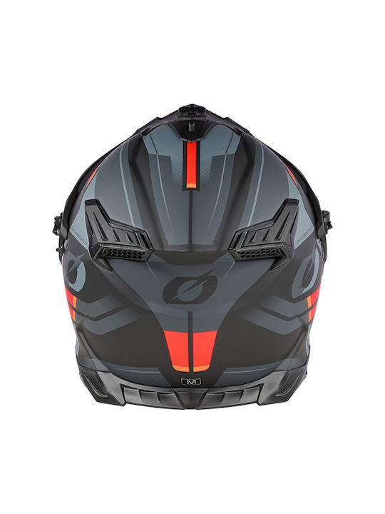 O'neal A-SRS Spike V.24 Negru/gri/roșu Cască Moto On-Off ECE 22.06 cu Sunvisor