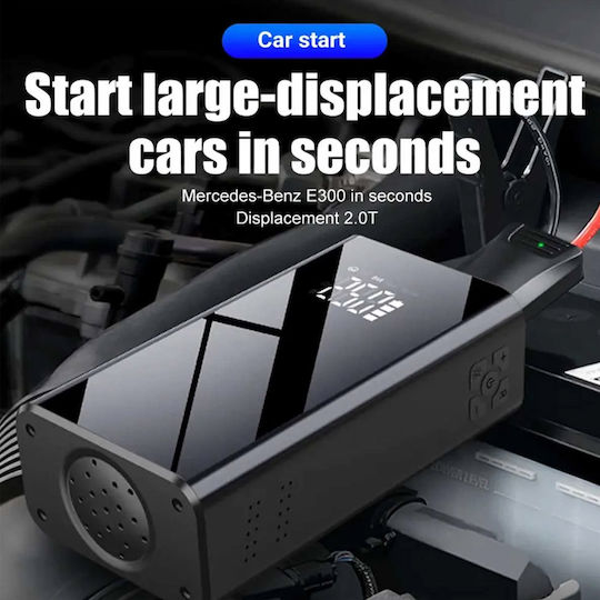 Tragbar Auto-Starthilfe 800A mit Power Bank,Powerbank / USB / Pumpe / Φακό