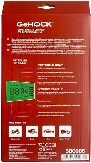 GeHock Încărcător & Întreținător Baterie Auto 12V 6A 100W