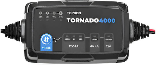 Topdon T4000C Φορτιστής & Συντηρητής Μπαταρίας Αυτοκινήτου 6/12V