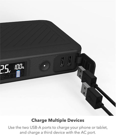 Mophie Powerstation GO Portabil Starter Baterie Auto cu Banca de alimentare / USB / Φακό