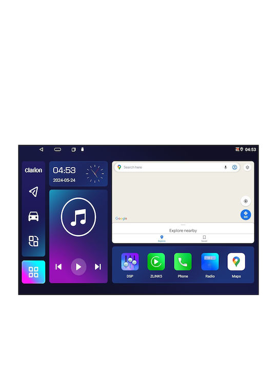 Clarion Car Audio System for Mini Clubman / Countryman / Paceman / Cooper 2009-2015 (Bluetooth/USB/WiFi/GPS/Apple-Carplay/Android-Auto) with Touch Screen 9"