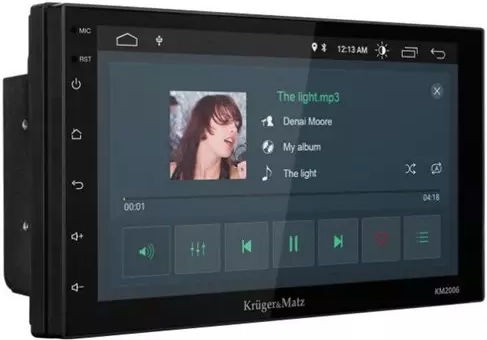 Kruger & Matz Car Audio System 2DIN (Bluetooth/USB/WiFi/GPS/Apple-Carplay/Android-Auto) with Touch Screen 7"