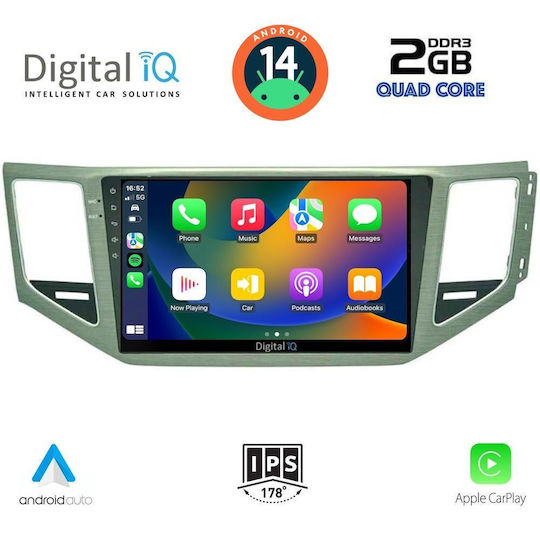 Digital IQ Car Audio System for Volkswagen Golf Sportsvan 2014 (Bluetooth/USB/WiFi/GPS/Apple-Carplay/Android-Auto) with Touch Screen 10"