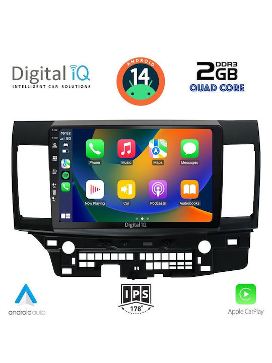 Digital IQ Car-Audiosystem für Mitsubishi Lancer 2008 (Bluetooth/USB/WiFi/GPS/Apple-Carplay/Android-Auto) mit Touchscreen 10"