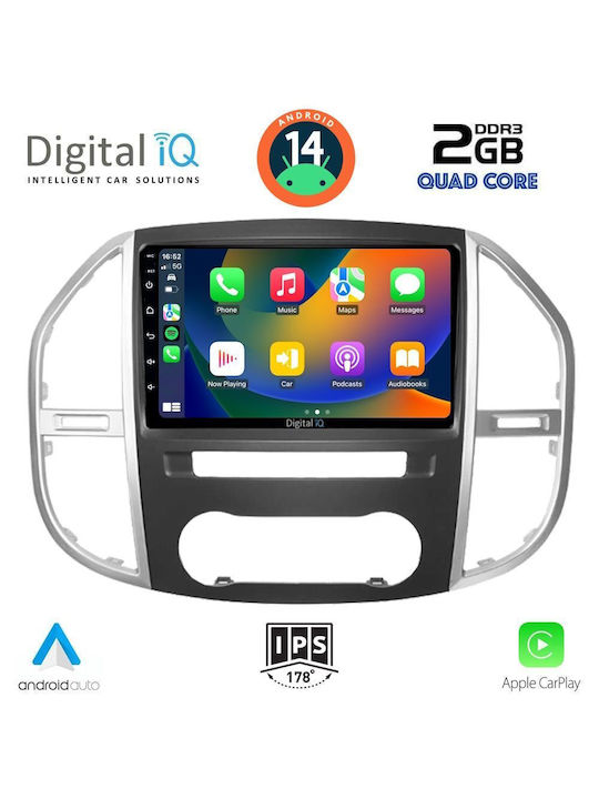 Digital IQ Car Audio System for Mercedes-Benz Vito / Viano 2015 (Bluetooth/USB/WiFi/GPS/Apple-Carplay/Android-Auto) with Touch Screen 10"