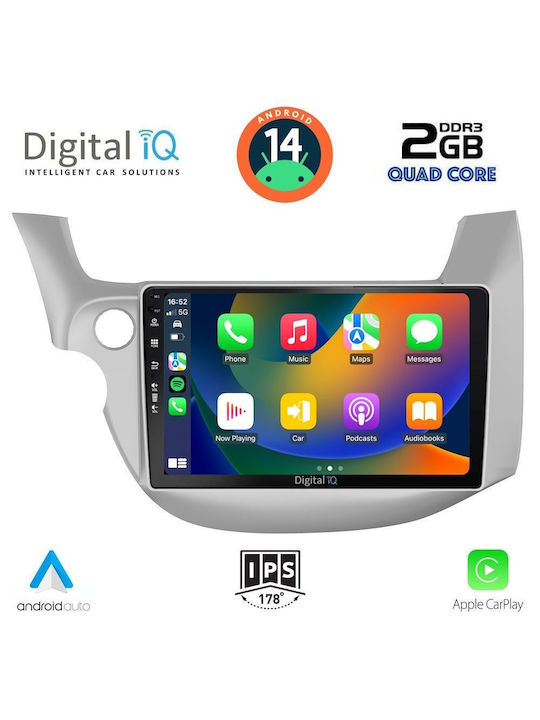 Digital IQ Car Audio System for Honda Jazz 2008-2012 (Bluetooth/USB/WiFi/GPS/Apple-Carplay/Android-Auto) with Touch Screen 10"