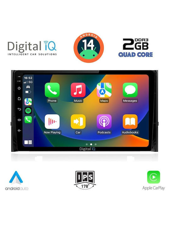 Digital IQ Auto-Audiosystem für Skoda Karoq / Kodiaq 2016 (Bluetooth/USB/WiFi/GPS/Apple-Carplay/Android-Auto) mit Touchscreen 10"