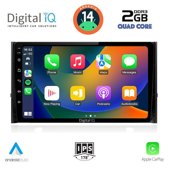 Digital IQ Sistem Audio Auto pentru Skoda Karoq / Kodiaq 2016 (Bluetooth/USB/WiFi/GPS/Apple-Carplay/Android-Auto) cu Ecran Tactil 10"