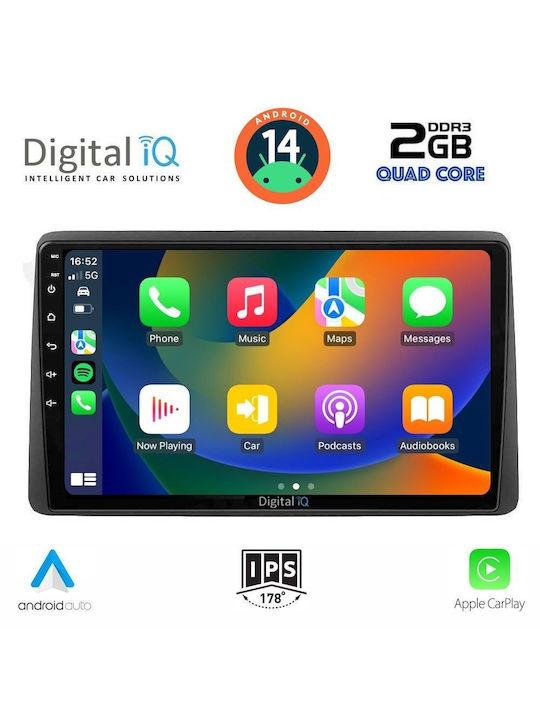 Digital IQ Sistem Audio Auto pentru Nissan Juke 2021 (Bluetooth/USB/WiFi/GPS/Apple-Carplay/Android-Auto) cu Ecran Tactil 10"