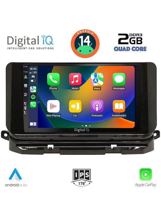 Digital IQ Car-Audiosystem für Skoda Octavia 2021 (Bluetooth/USB/WiFi/GPS/Apple-Carplay/Android-Auto) mit Touchscreen 10"