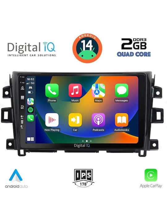 Digital IQ Car Audio System for Nissan Navara 2016 (Bluetooth/USB/WiFi/GPS/Apple-Carplay/Android-Auto) with Touch Screen 10"