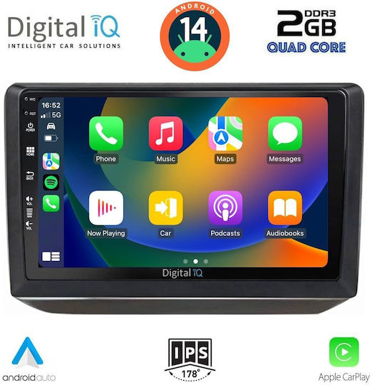 Digital IQ Ηχοσύστημα Αυτοκινήτου για Skoda Fabia 2008-2014 (Bluetooth/USB/AUX/WiFi/GPS/Apple-Carplay/Android-Auto) με Οθόνη Αφής 10"