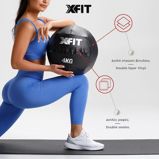 X-FIT Cross Ball Professional Ball Wall 4kg in Black Color