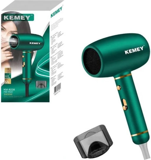 Kemei Travel Hair Dryer 3000W KM-8228 Green