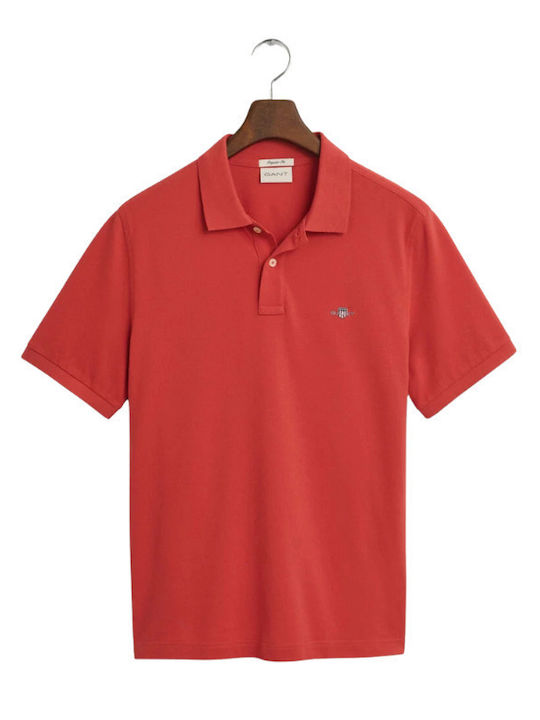 Polo Short Sleeve Blouse Brick Red