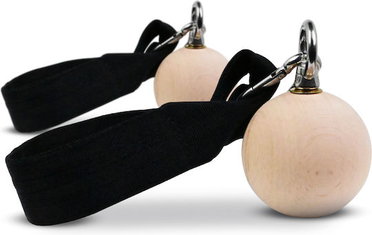 X-FIT Wooden Cannon Ball Grip Fitness Equipment Accessories 2pcs