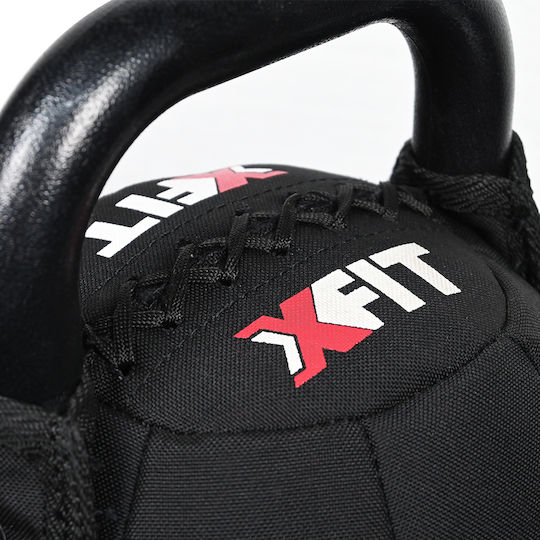 X-FIT Black Rubber Kettlebell Cordura 4kg