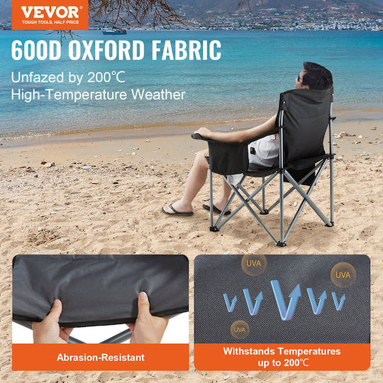 Vevor Chair Beach Black Waterproof