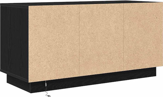 TV-Ständer mit LED-Beleuchtung Schwarze Eiche