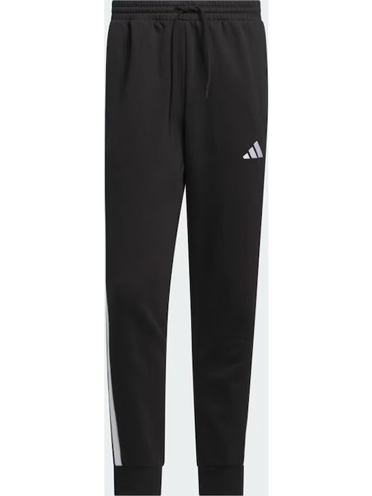 3 Stripes Sweatpants with Elastic Black