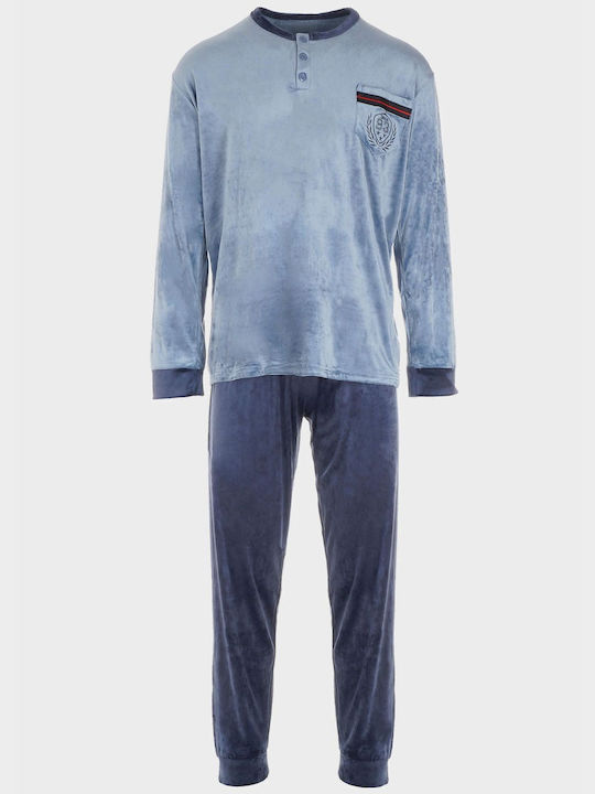 G Secret Men's Winter Velvet Pajamas Set Raff