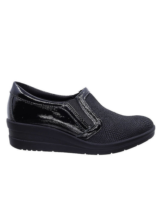 Imac Anatomic Women's Leather Slip-Ons Black