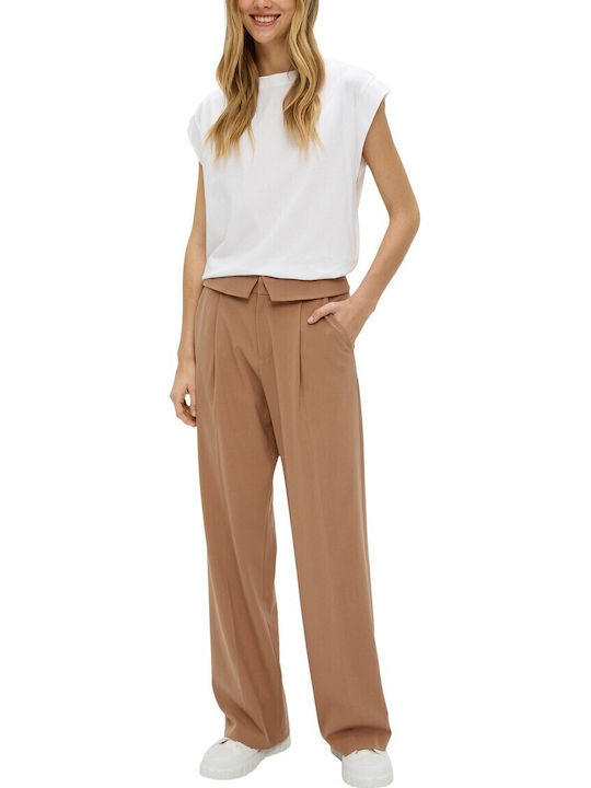 Damen Stoff Hose Beige