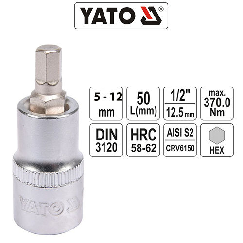 Глухи ключове Yato Allen 1/2 Crv 5-12мм