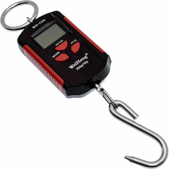 Electronic Professional Hanging Scale with Weighing Capacity of 200kg and Division 100gr