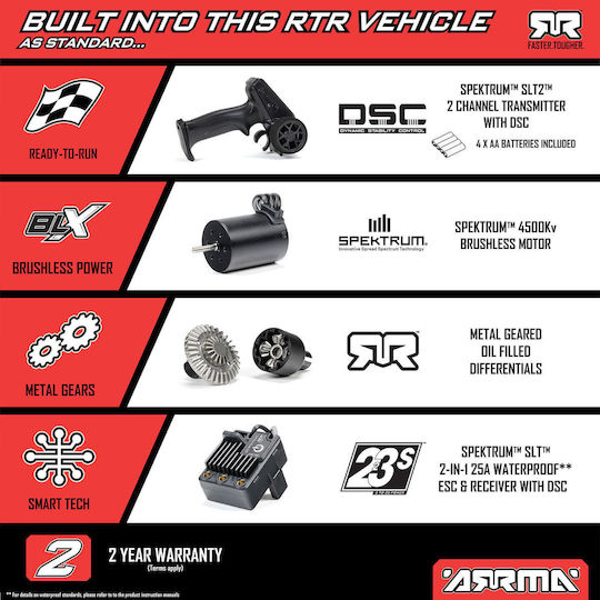 Arrma Typhon Τηλεκατευθυνόμενο Αυτοκίνητο Buggy Μπλε