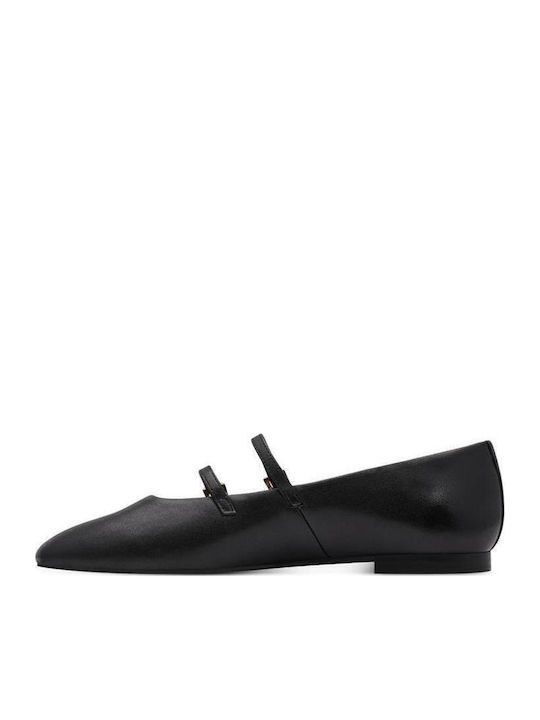 Leather Ballerinas Black
