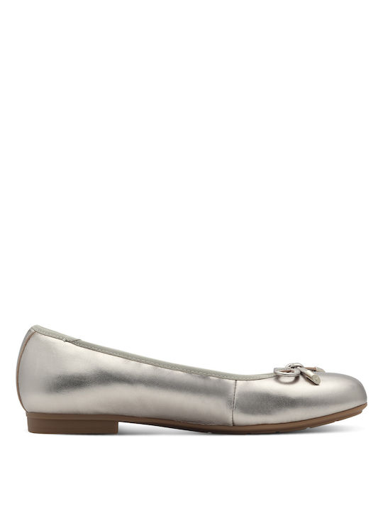 Tamaris Anatomic Leather Ballerinas Gold