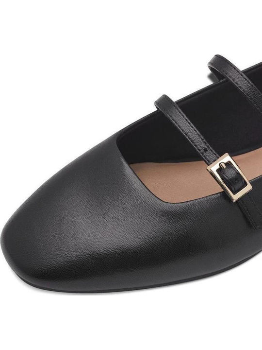 Leather Ballerinas Black