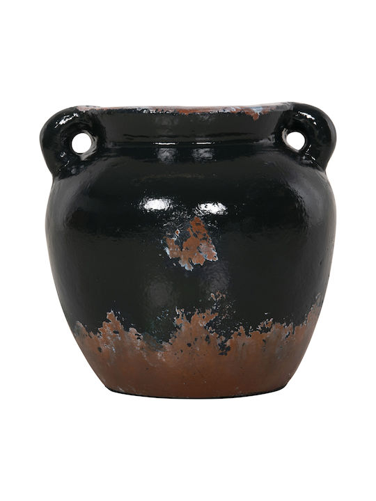 HomeMarkt Decorative Vase Black 24x18x23cm